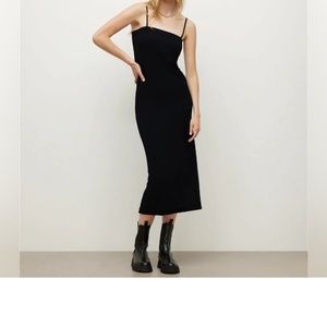 All Saints NWT black midi dress